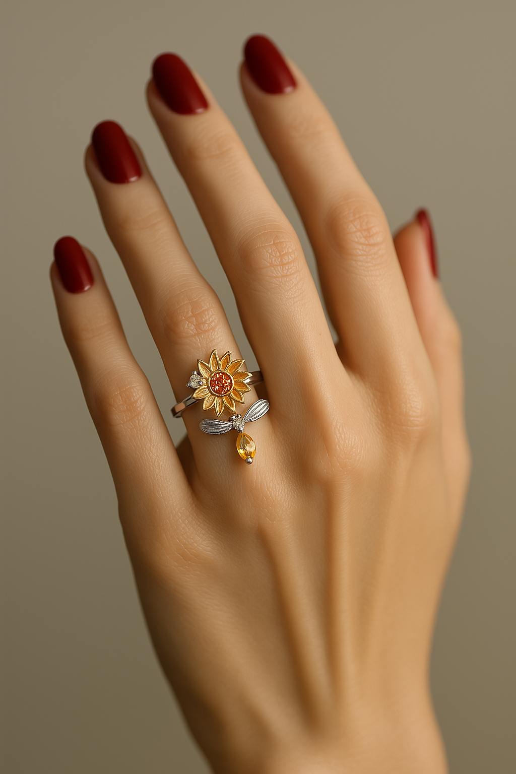 Anillo giratorios de girasol