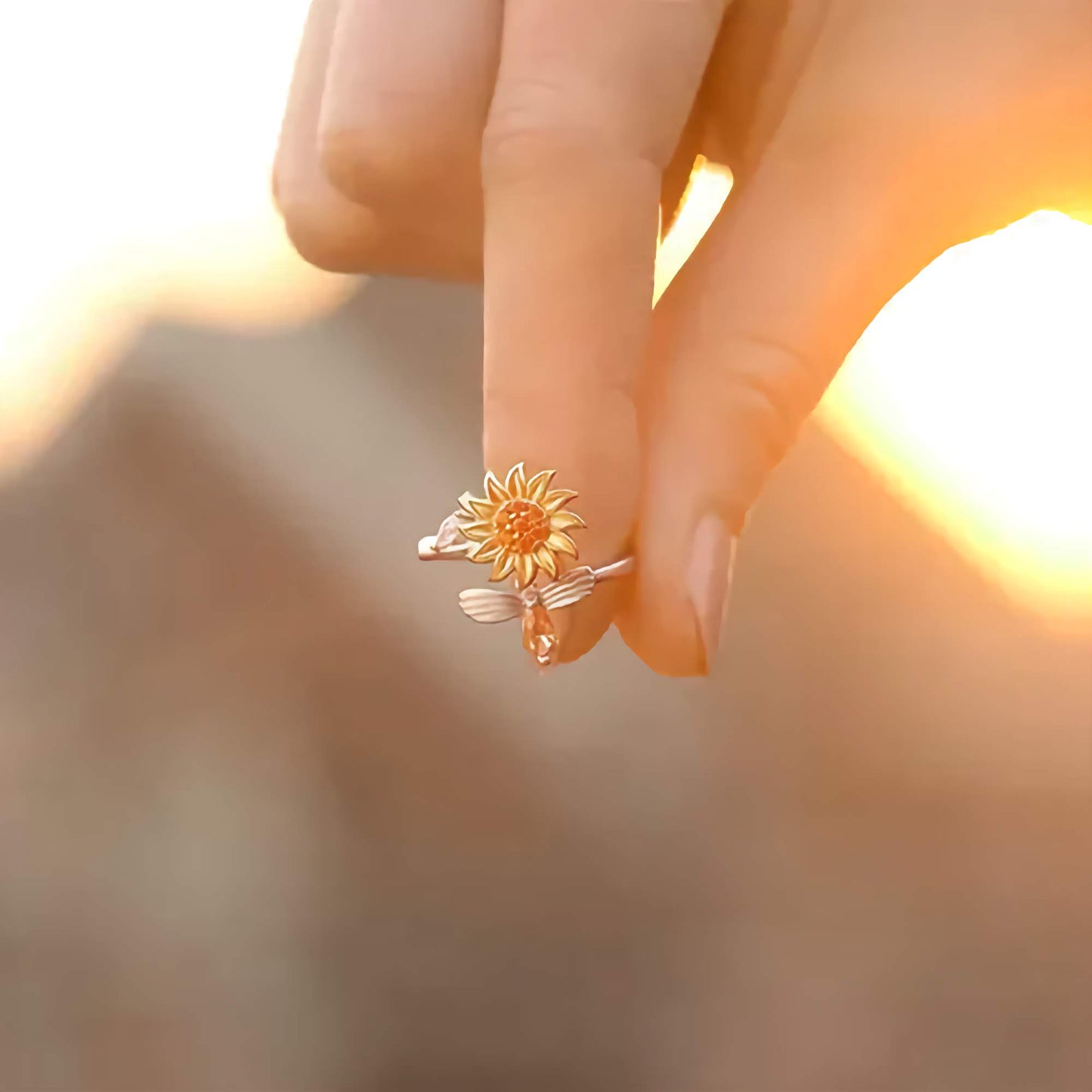 Anillo giratorios de girasol